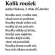 Píšu povídky, píšu básně...